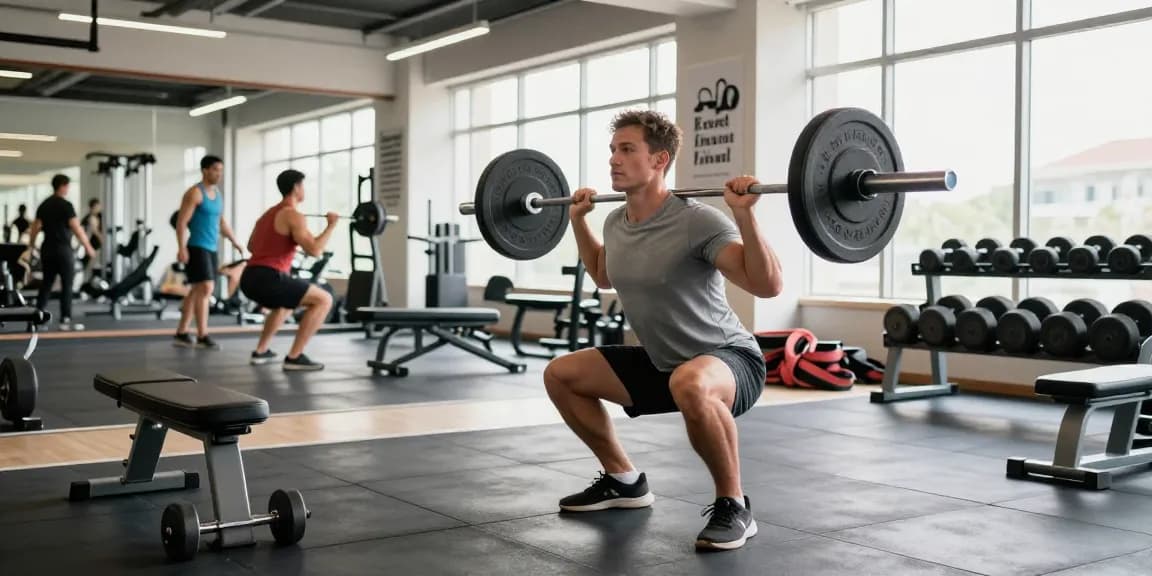 Strong athlete training in an Anabolika Shop fitness studio, showcasing energy and motivation.