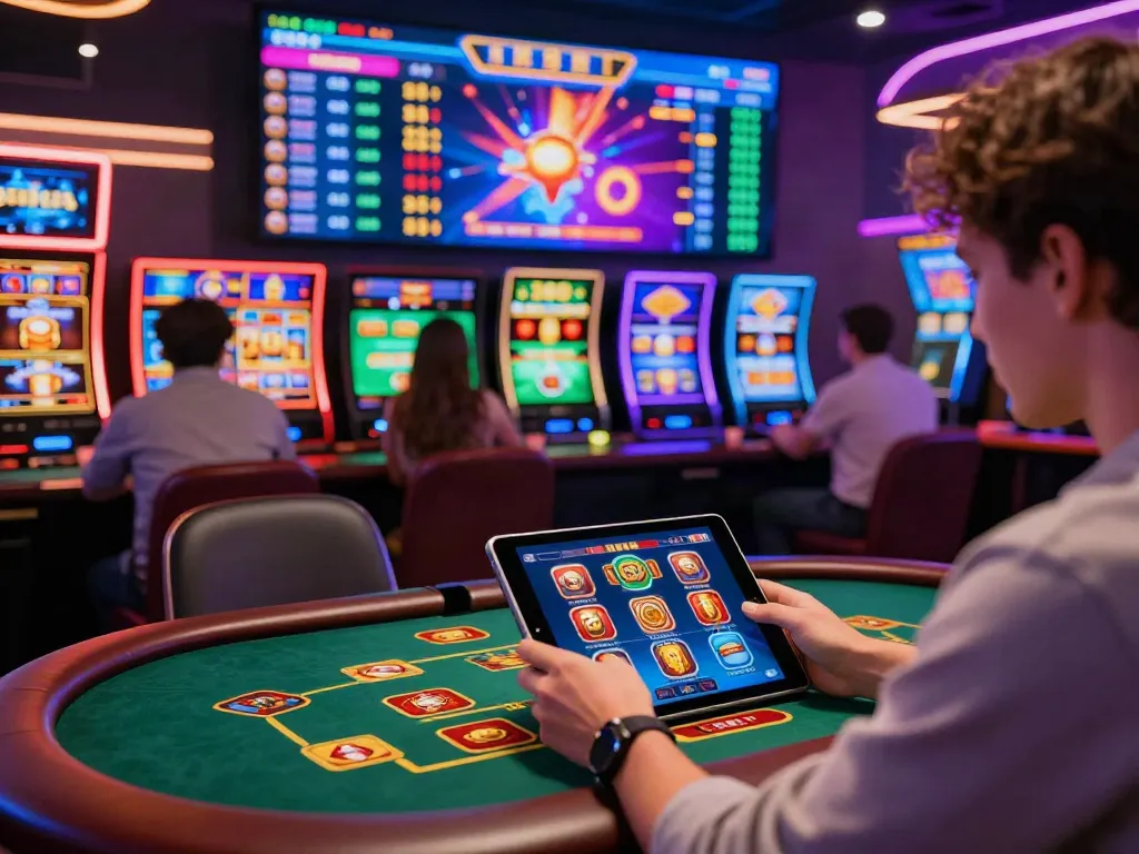Engaging online gaming scene at https://choinohu.vip/ with diverse players enjoying slot and casino games.
