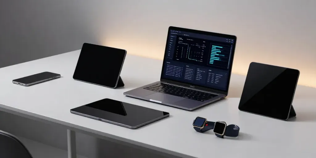 Gadget-Nachrichten über neueste Technologien, Software und Innovationen in einem modernen Arbeitsumfeld.