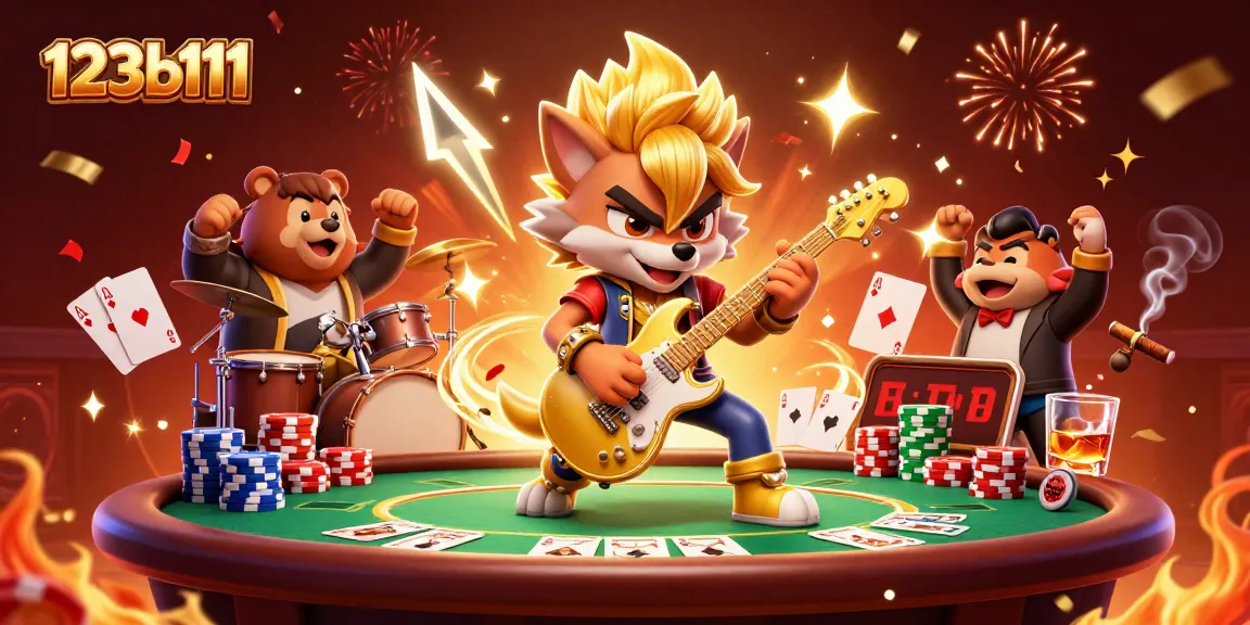 Experience the thrill of winning at 123b111 with vibrant casino-themed characters and game elements.