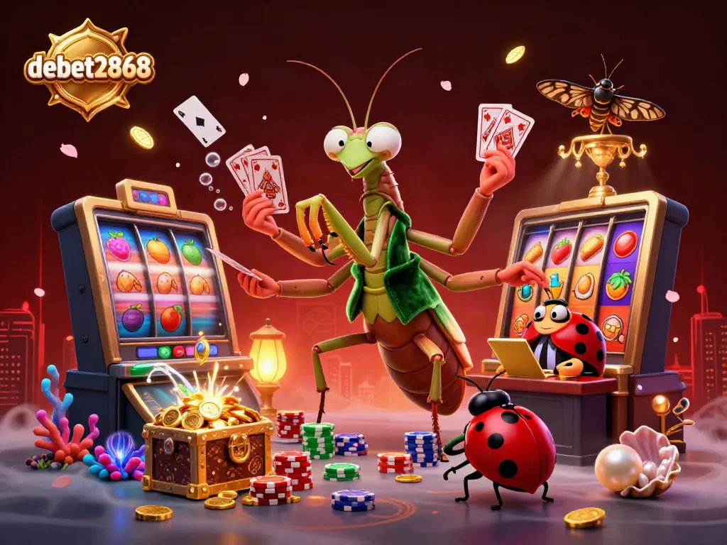Experience thrilling gameplay with debet2868's vibrant casino scene featuring dynamic characters and engaging elements.