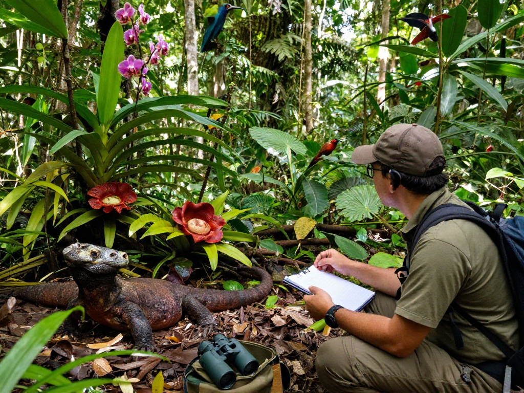 Explore the biodiversity of Indonesia with rokok88 through vibrant rainforest scenes showcasing unique flora and fauna.