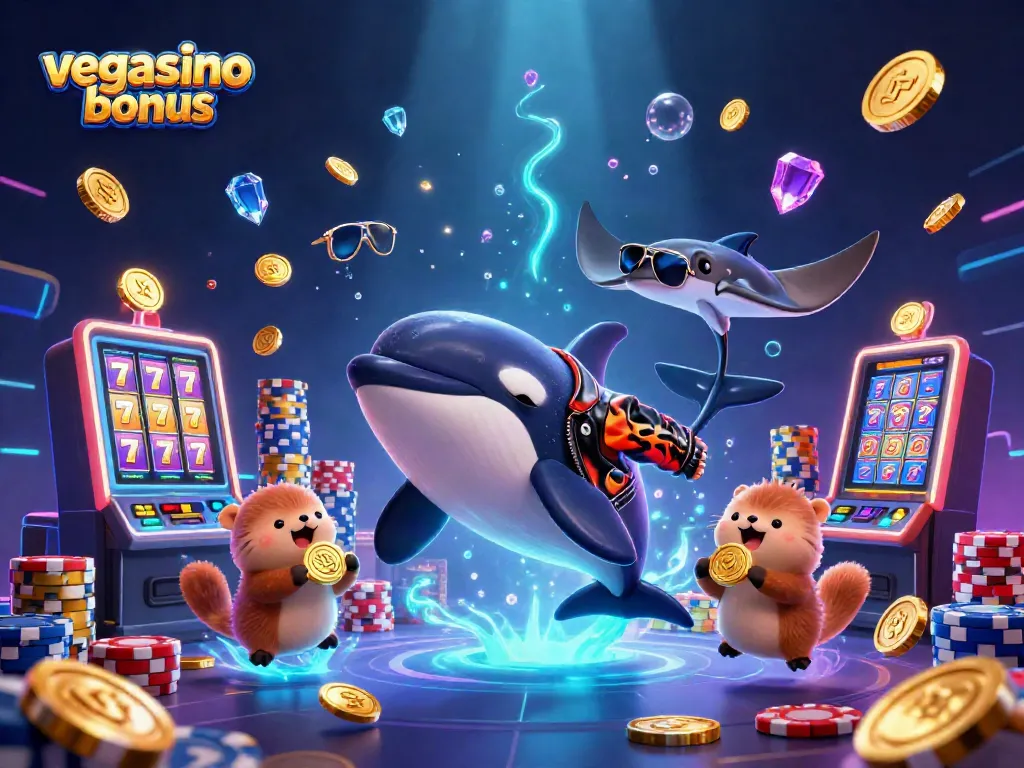 Experience the excitement of the vegasino bonus with vibrant characters and dynamic casino elements.