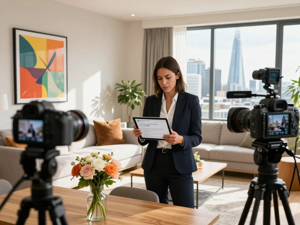 Showcasing Airbnb management in London with a stylish apartment and professional property manager.