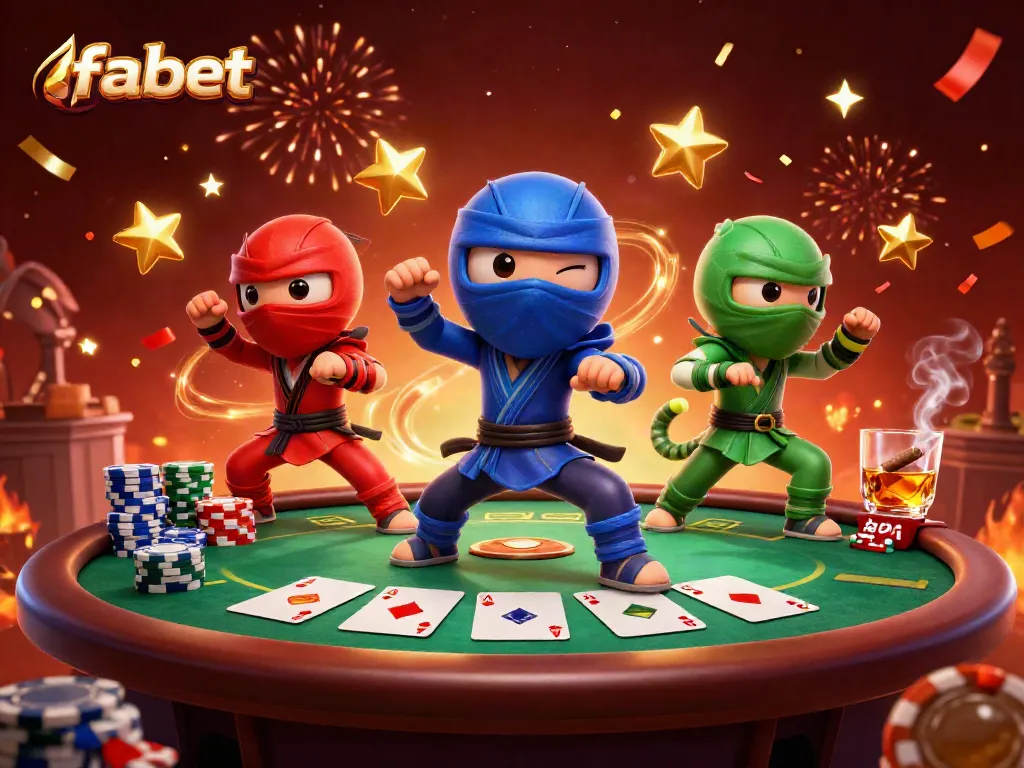 Experience fabet's thrilling animated world with ninja chameleons and poker excitement.